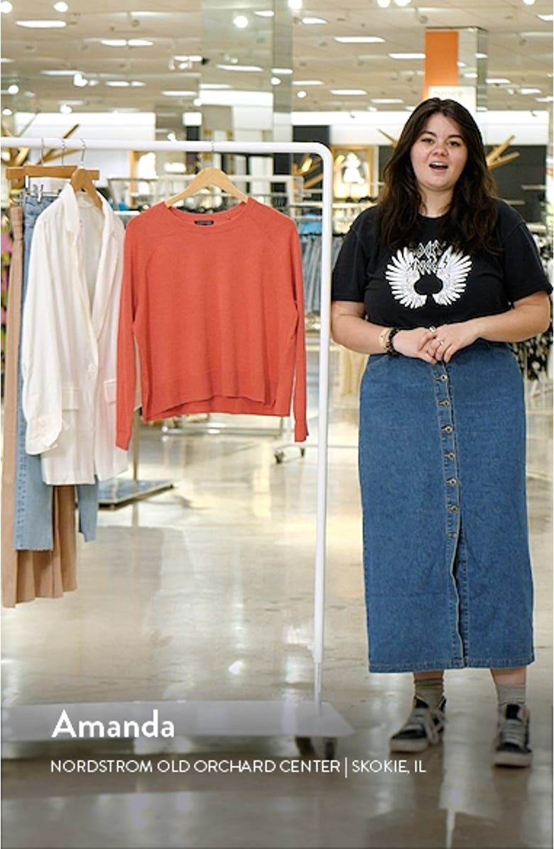 Raglan Sleeve Boxy Organic Linen & Organic Cotton Sweater, sales video thumbnail