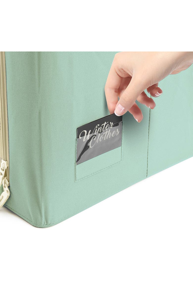 SORBUS 4-Pack Jumbo Foldable Storage Boxes, Alternate, color, Teal