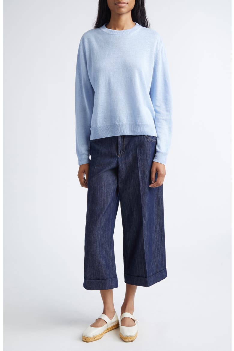 Fervore Linen Sweater, Alternate, color, SKY BLUE
