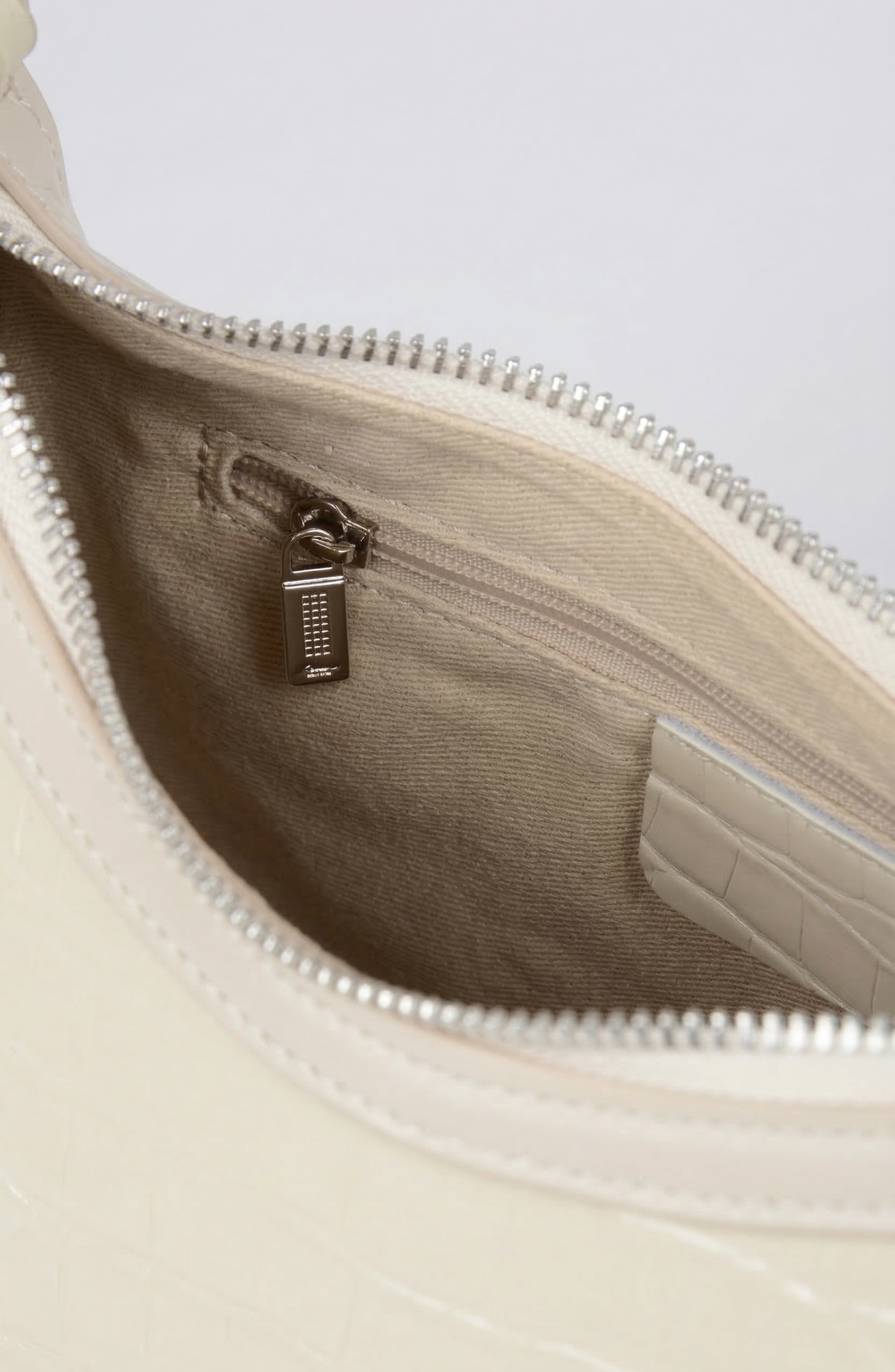 Modenaire Croc Embossed Shoulder Bag, Alternate, color, Cream