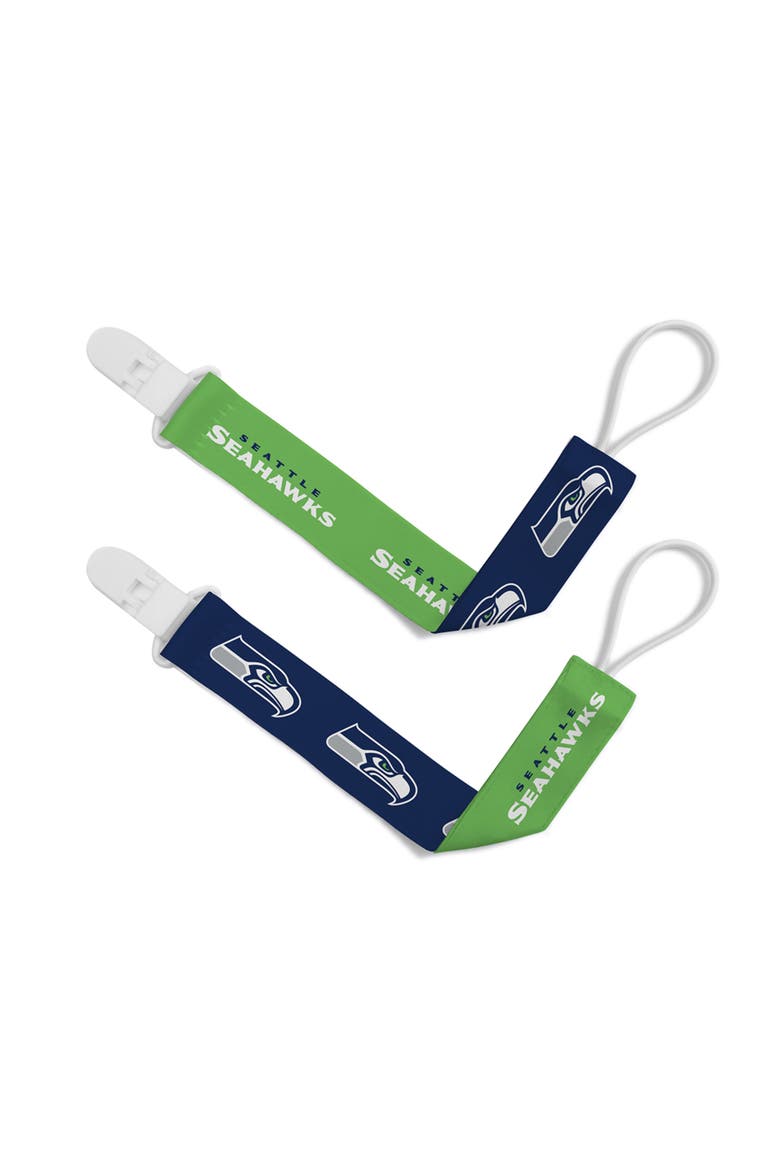 Seattle Seahawks Pacifier Clip 2-Pack, Main, color, Multicolor