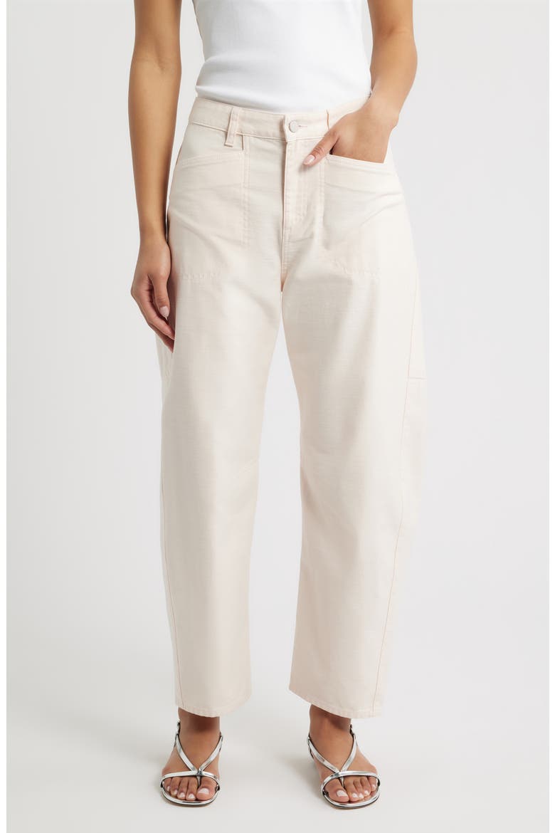 Stevie Tapered Stretch Cotton Utility Pants, Main, color, LTPNK