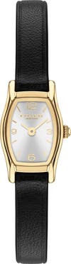 COACH Greta Leather Strap Watch, 15.3mm