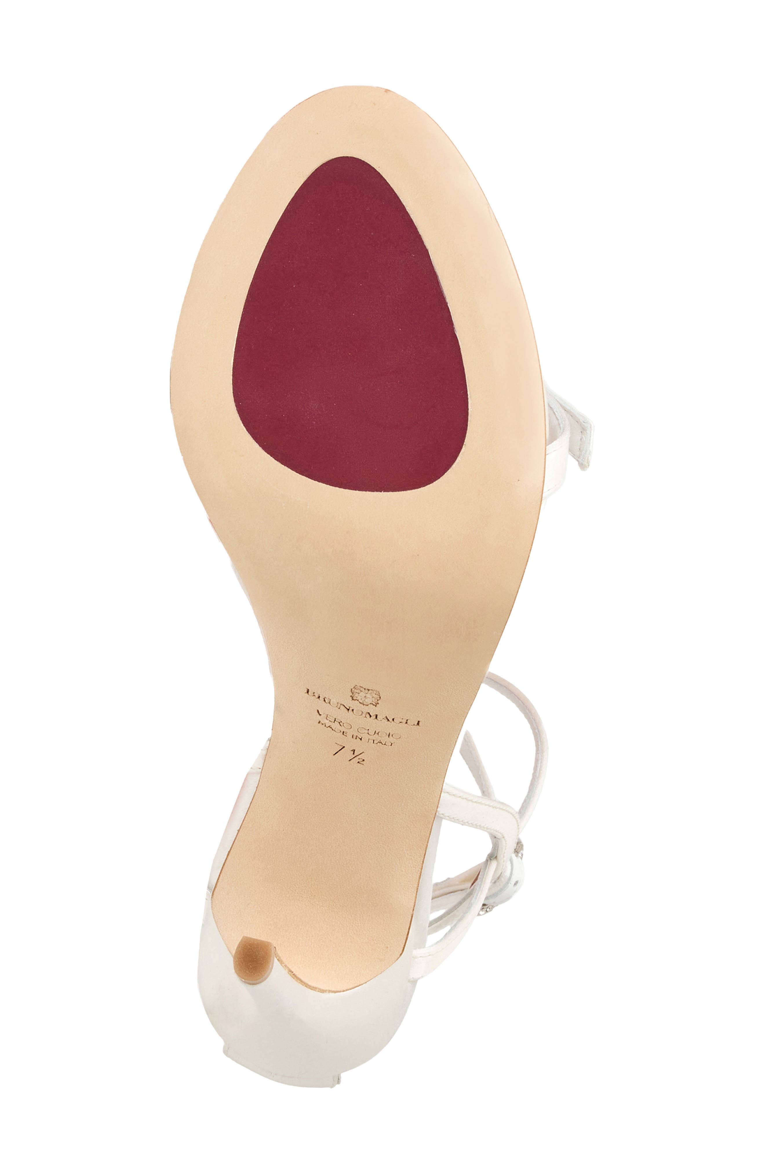 Bruno Magli Bruna Ankle Strap Sandal, Alternate, color, Ivory Satin