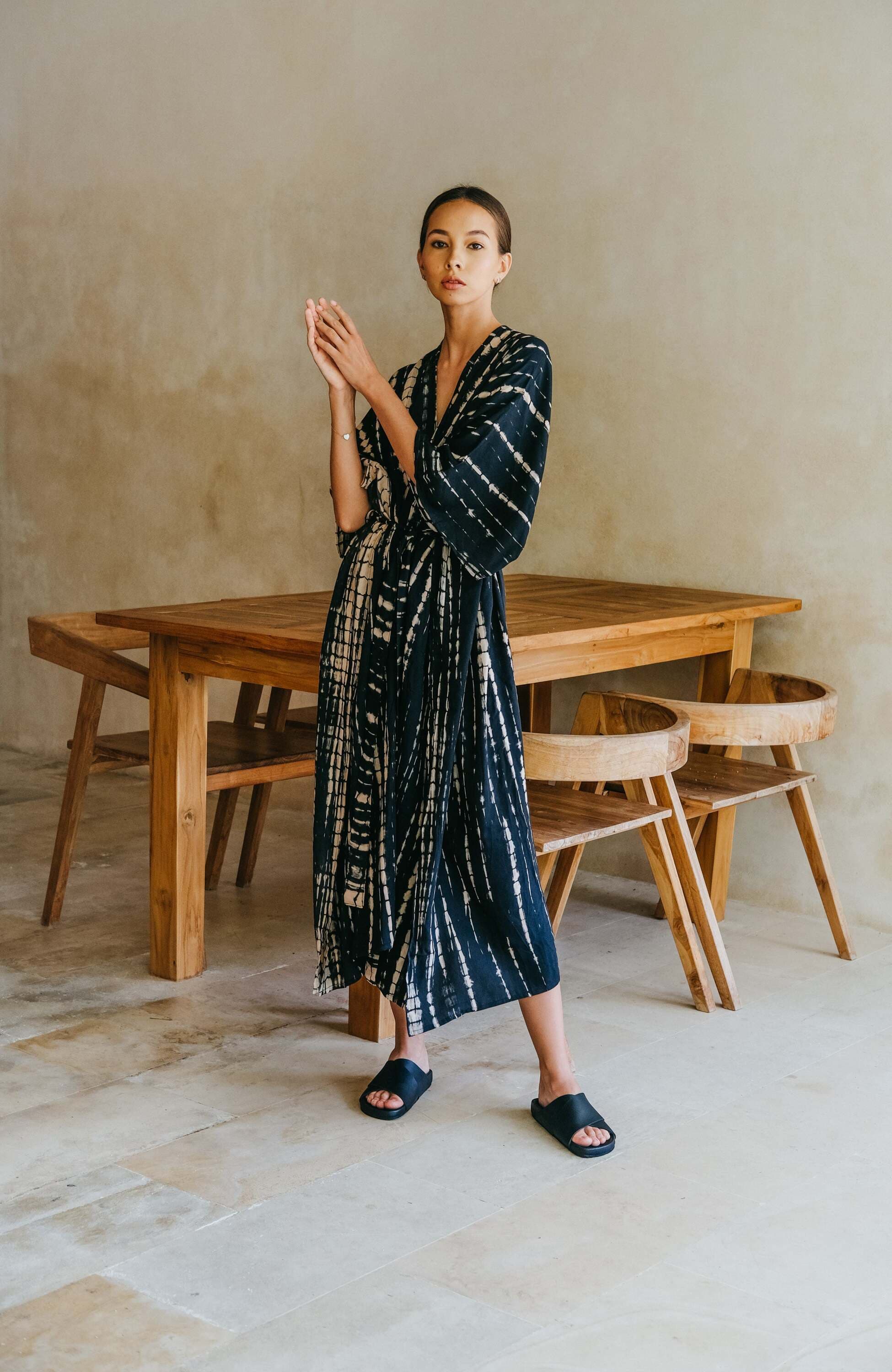 Lindy Hand Dyed Duster in Black - image 2