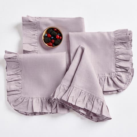 Linen Dinner Napkins - Gabrielle Ruffle, 20" x 20"
