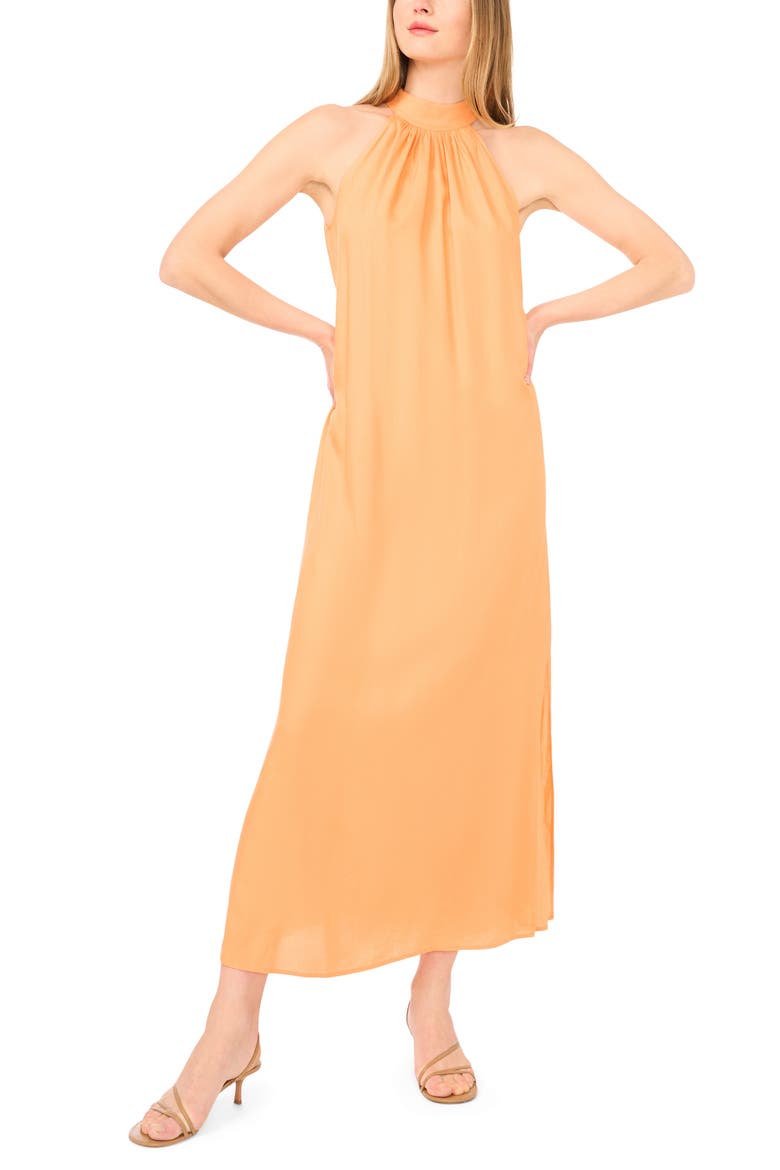 Halter Maxi Dress, Main, color, TANGERINE