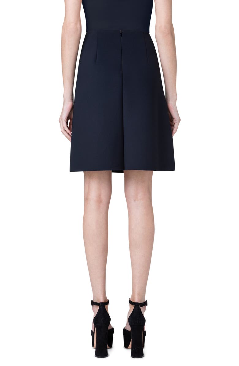 Akris Techno Neoprene A-Line Skirt, Alternate, color, 