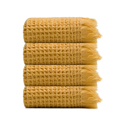 Waffle Turkish Cotton Kitchen & Guest Towel - Set of 4