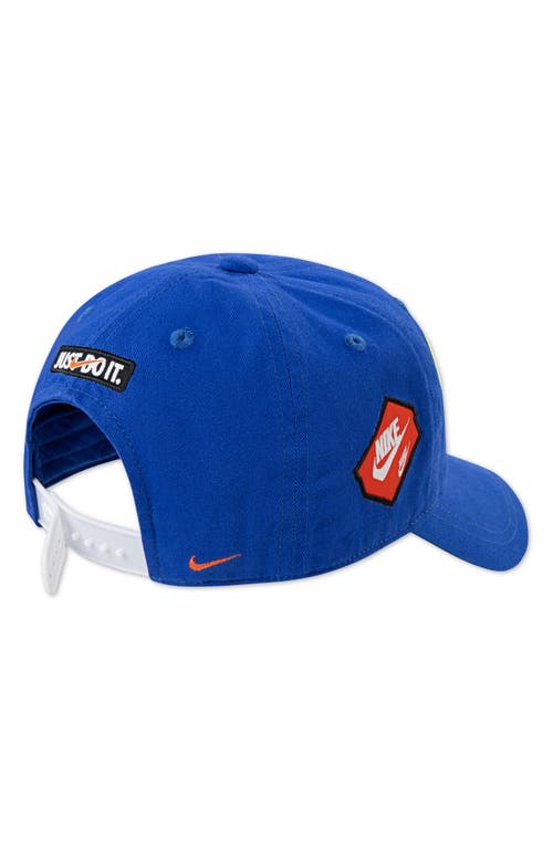 Nike Kids' Logo Toss Patch Club Baseball Cap In Blue