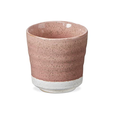 Two Tone Blush Ceramic Planter Small for Indoor Plants