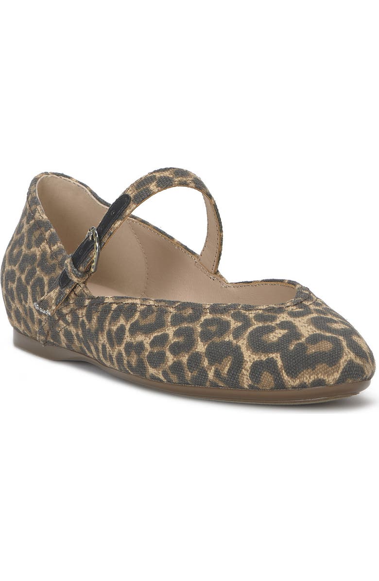Lucky Brand Cyrena Mary Jane Flat, Main, color, Natural Leopard Print Canvas
