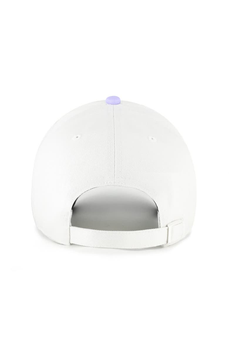 Unisex '47  White/Violet Golden State Valkyries Contemporary Two-Tone Clean Up Adjustable Hat, Alternate, color, White