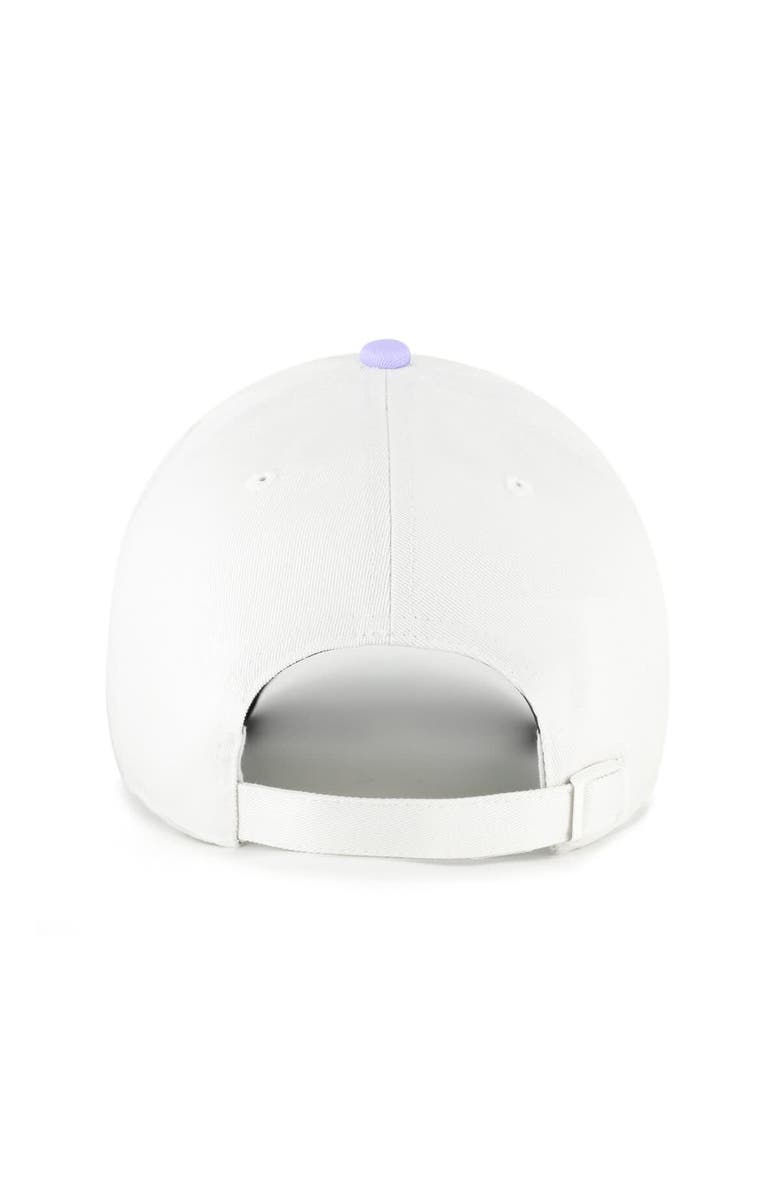 '47 Unisex '47  White/Violet Golden State Valkyries Contemporary Two-Tone Clean Up Adjustable Hat, Alternate, color, White