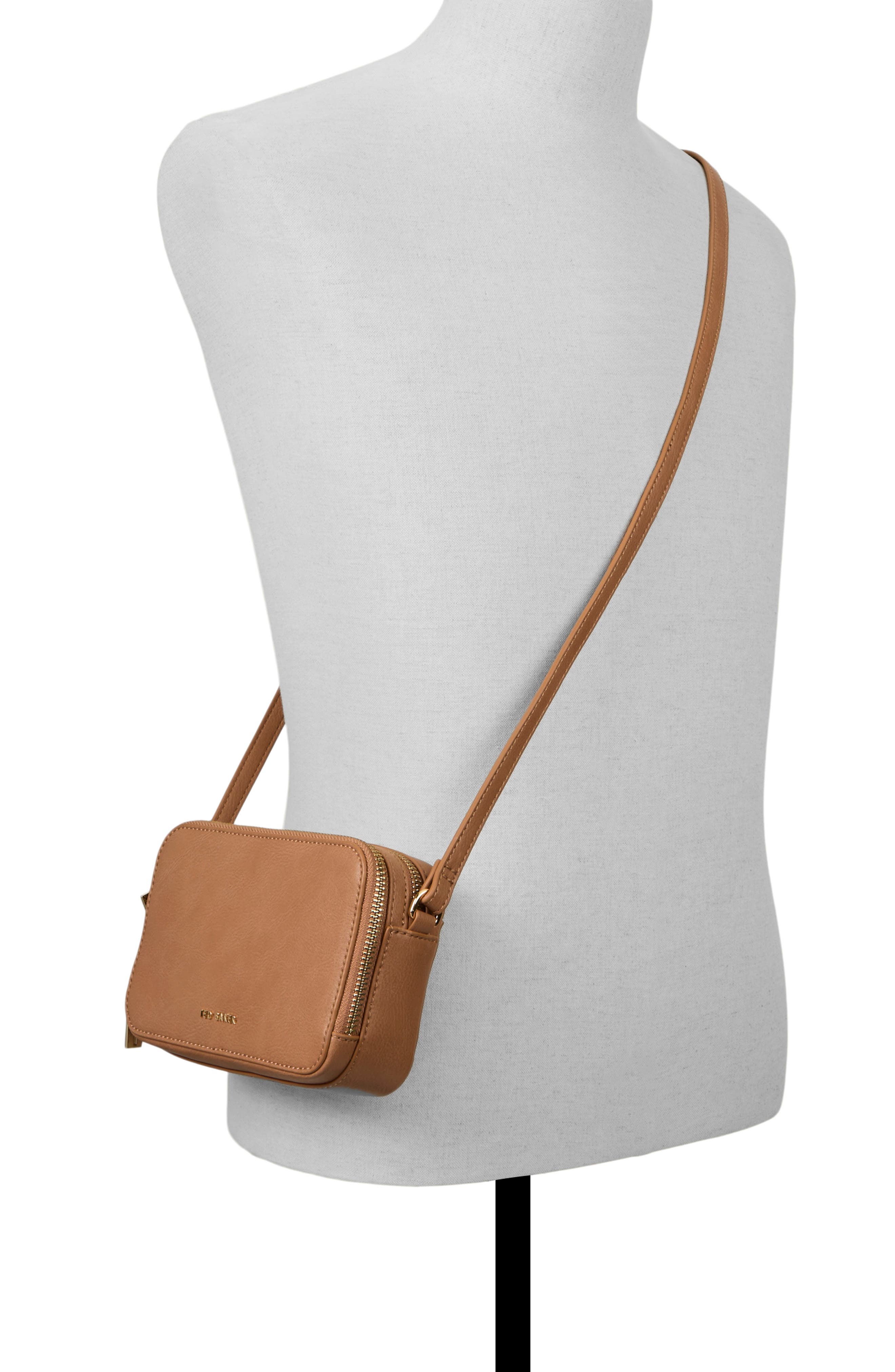 Stina Faux Leather Crossbody Bag, Alternate, color, TAN