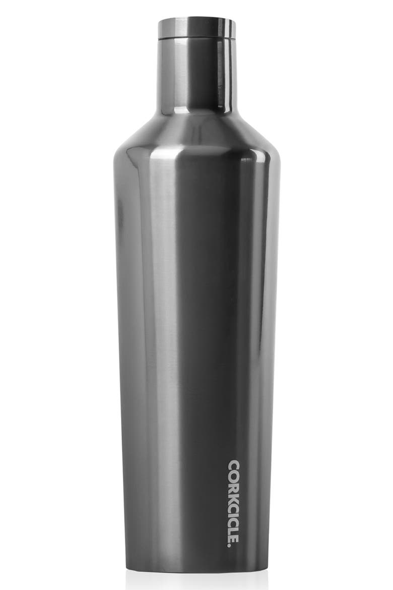 Gunmetal Insulated Stainless Steel Canteen, Main, color, GUNMETAL
