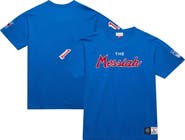 Mitchell & Ness Men's Mitchell & Ness Mark Messier Blue New York Rangers Premium Nickname Vintage Logo T-Shirt