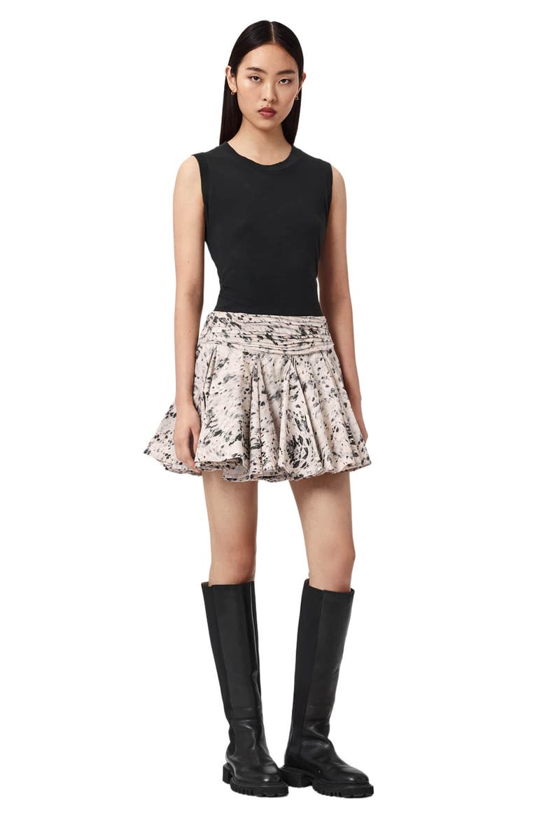 Tulip Miniskirt, Alternate, color, CANTER ECRU WHITE