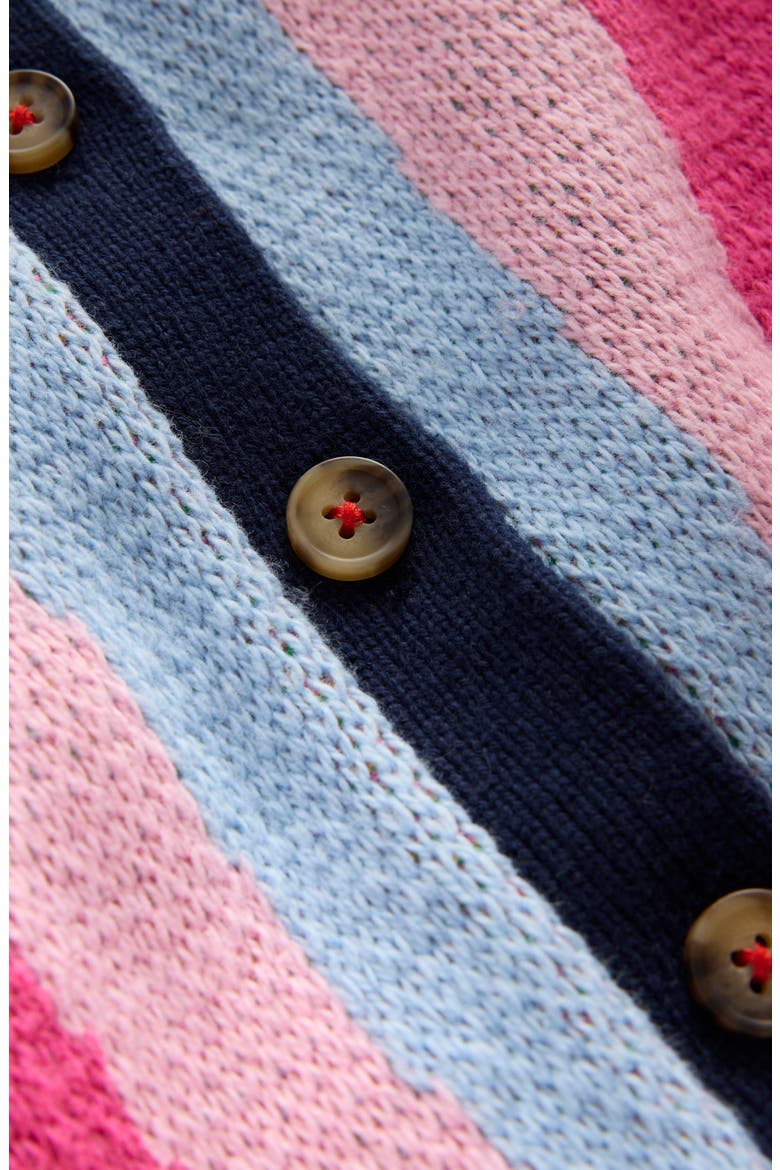 Kids' Rainbow Cotton & Wool Blend Jacquard Cardigan, Alternate, color, MULTI RAINBOW