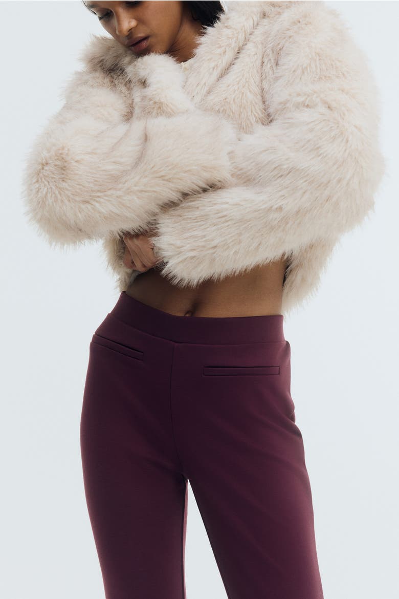 Flared Trousers, Alternate, color, Plum red