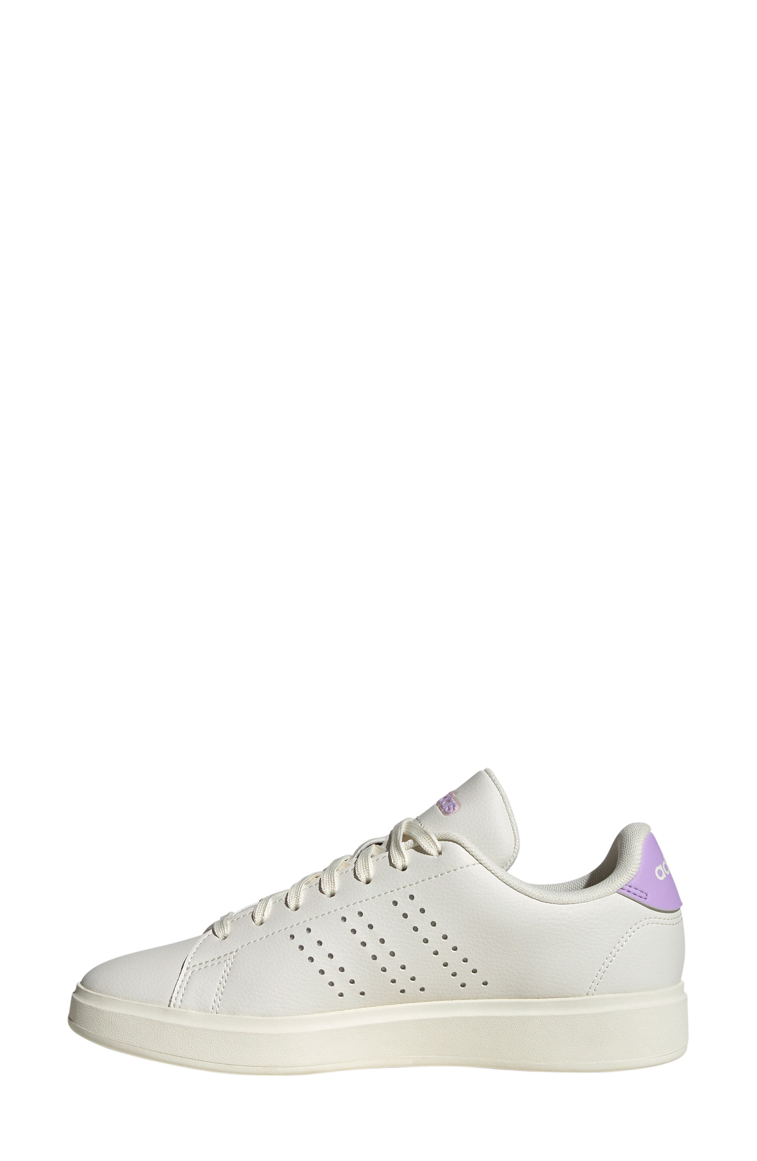 adidas Advantage 2.0 Sneaker, Alternate, color, Off White/ Off White/ Plum