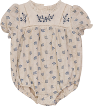 Hopscotch Floral Embroidered Bubble Shirred Sleeves