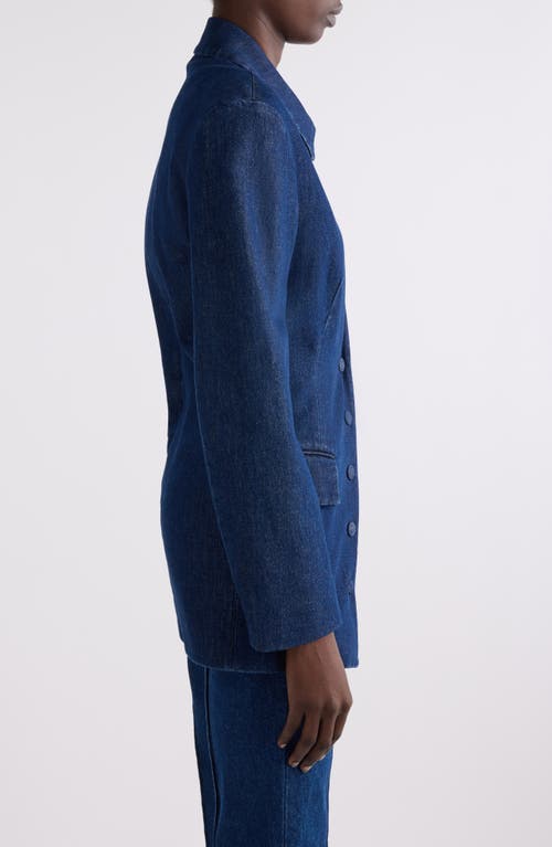 Shop Dries Van Noten Fitted Denim Jacket In Blue