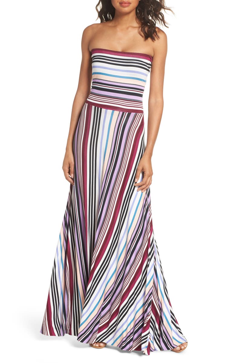 Felicity & Coco Clemette Strapless Maxi Dress, Main, color, 