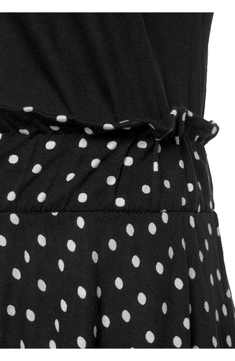 LASCANA Women's Polka Dot 2-In-1 Dress, Alternate, color, Black Dotted