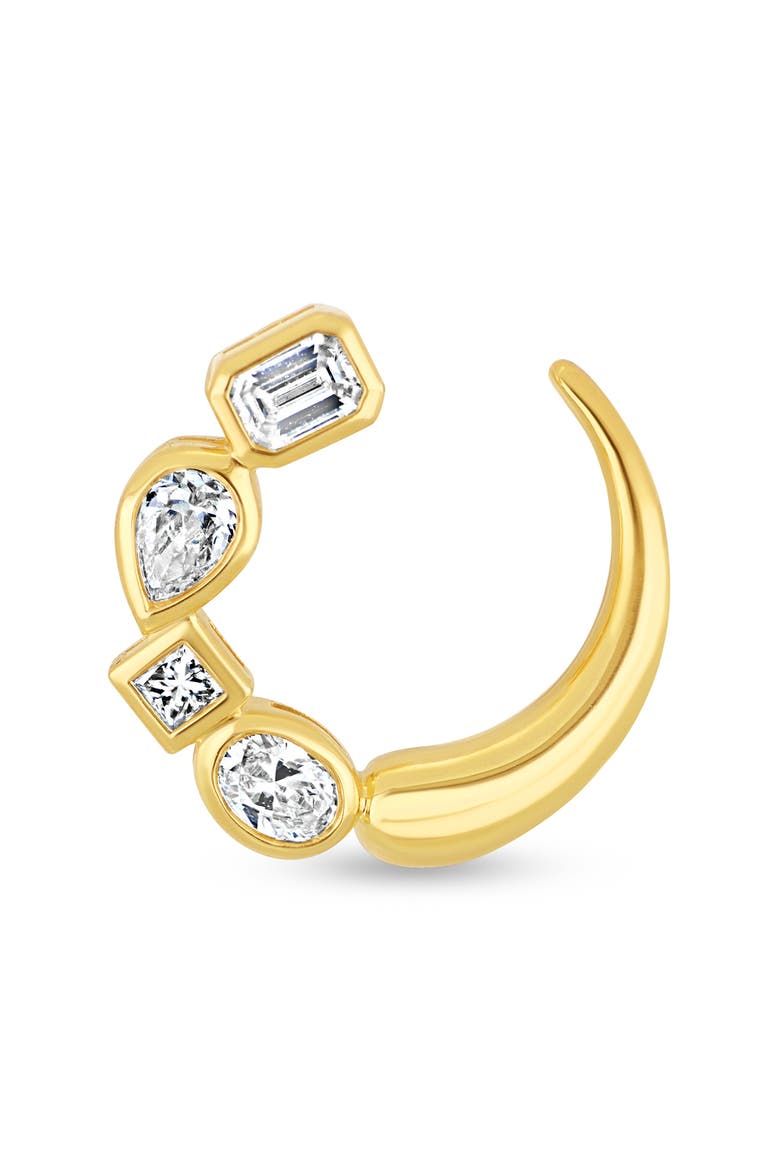 Maya Diamond Mini Wrap Statement Earrings (Online Trunk Show), Alternate, color, 18K YELLOW GOLD/ DIAMOND