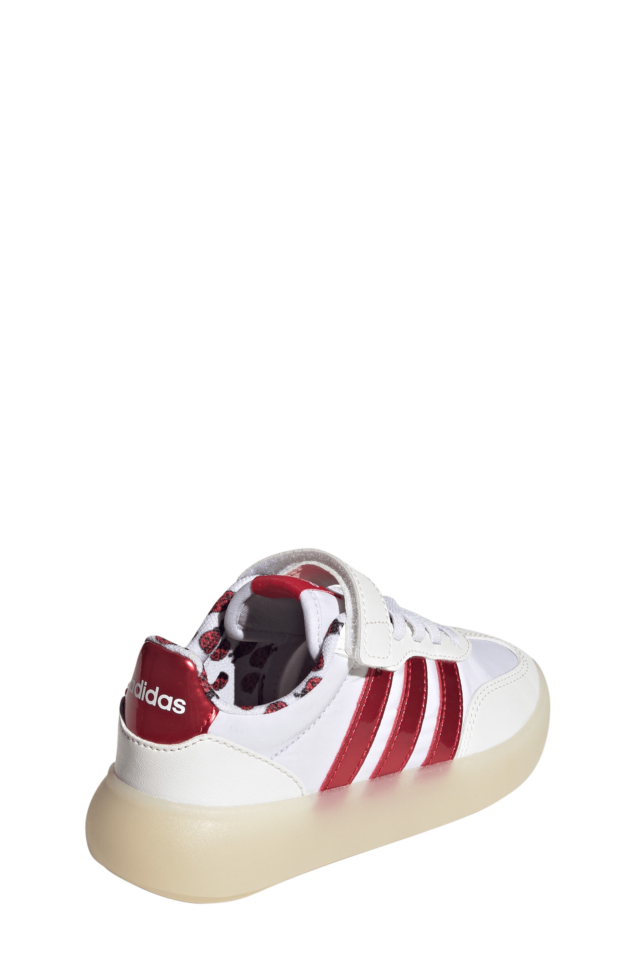 adidas Kids' Barreda Decode Low Top Sneaker, Alternate, color, White/ Pure Ruby/ Off White