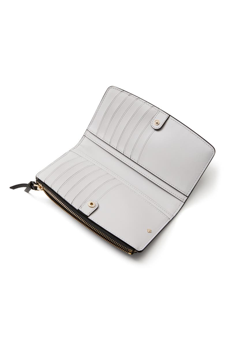 knott pebble leather slim zip wallet