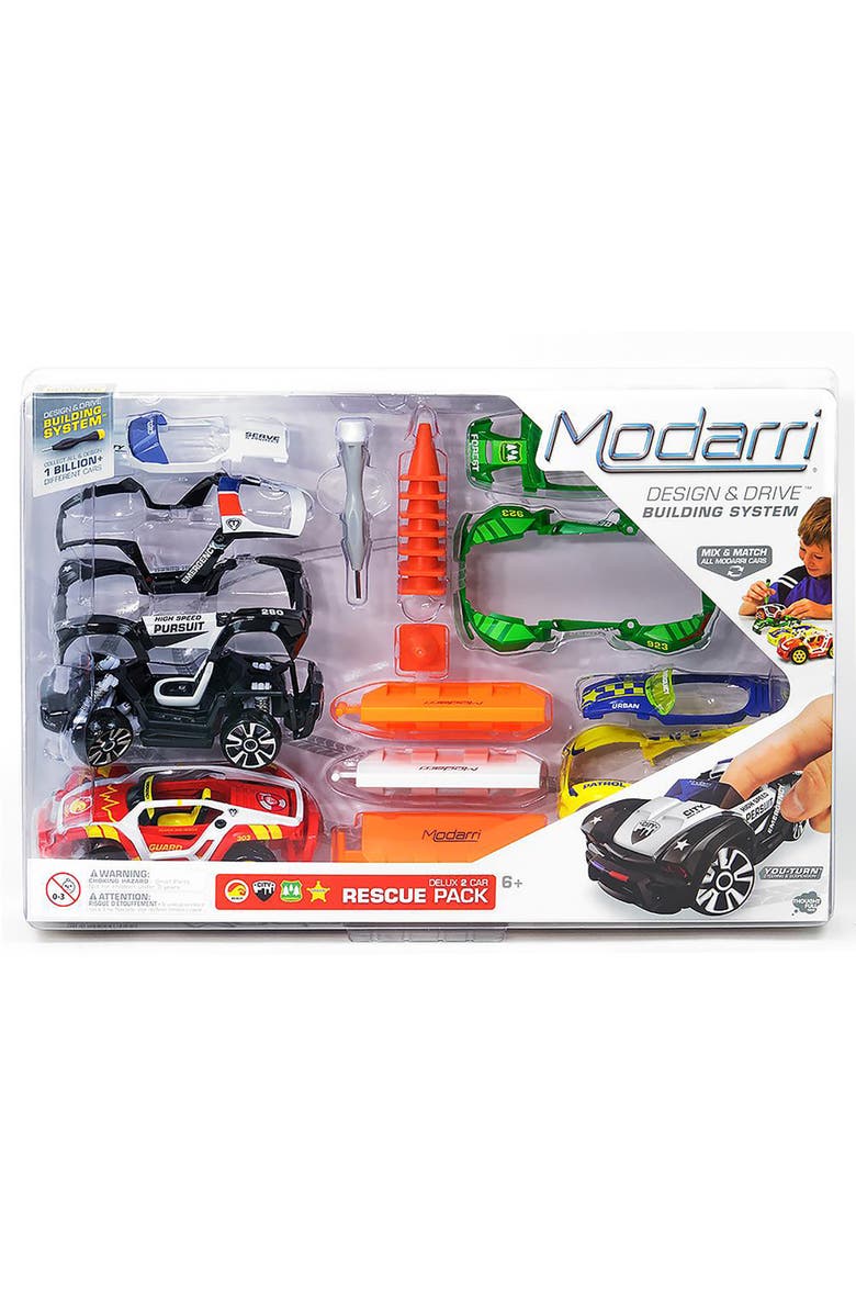Modarri Deluxe 2 Car Rescue Pack Diy Design & Build Toy Cars, Main, color, Multicolored