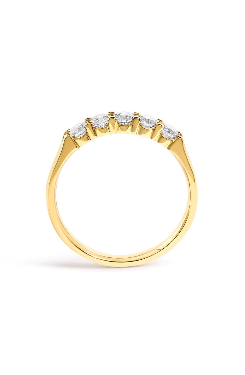 Haus of Brilliance 14K Gold 1/2 Ctw Diamond 5 Stone Band Ring, Alternate, color, Yellow Gold