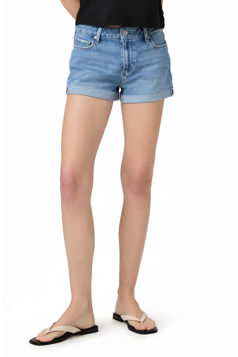 JJ High Waist Cuffed Denim Shorts, Main, color, UNWRITTEN