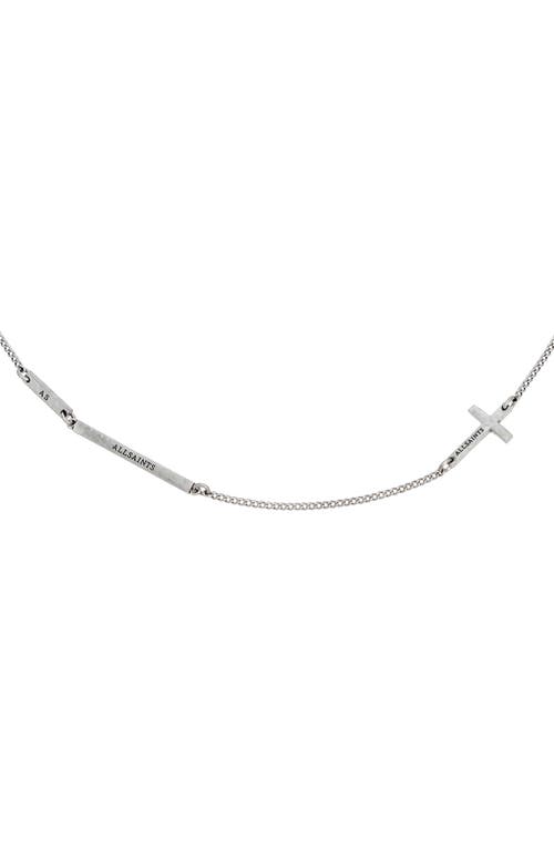 Allsaints Cross Station Necklace
