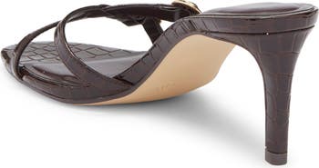Sylvia Croc Embossed Heeled Sandal