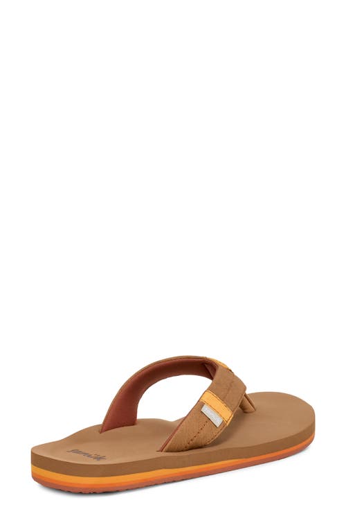 Sanuk Sawyer Flip Flop In Brown