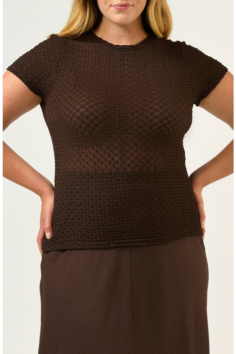 Naomi Texture Knit Top, Main, color, ESPRESSO