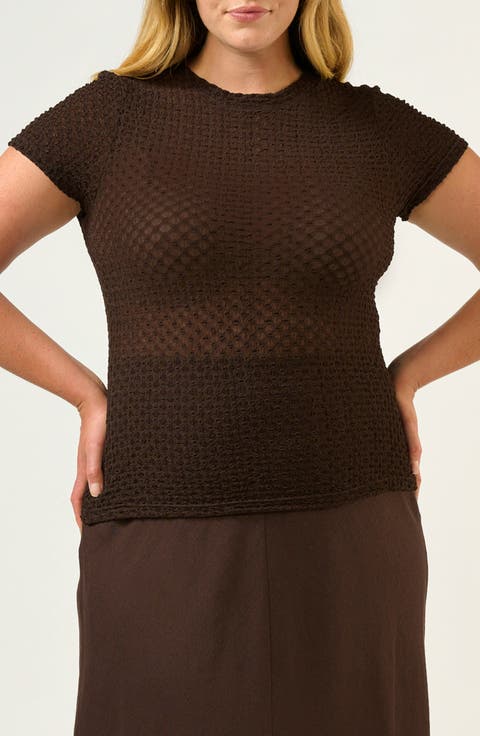 Naomi Texture Knit Top (Plus)