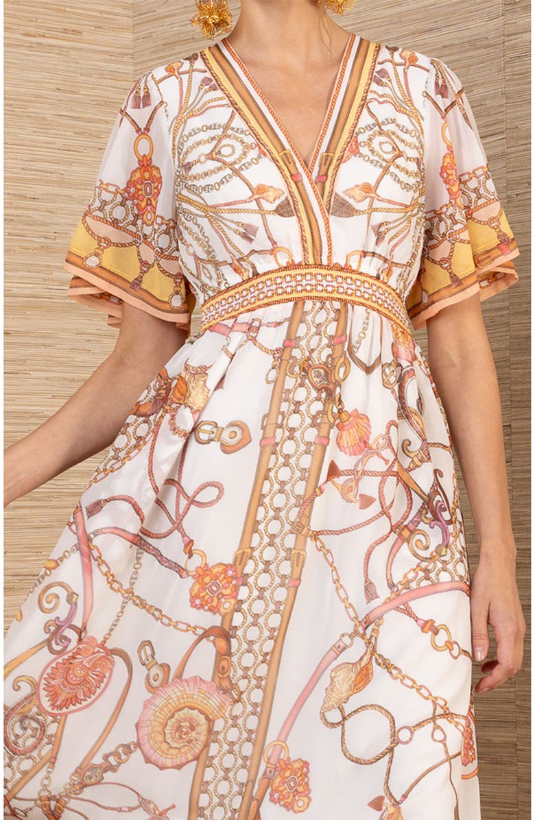 Hale Bob Neve Chiffon Dress, Alternate, color, Gold