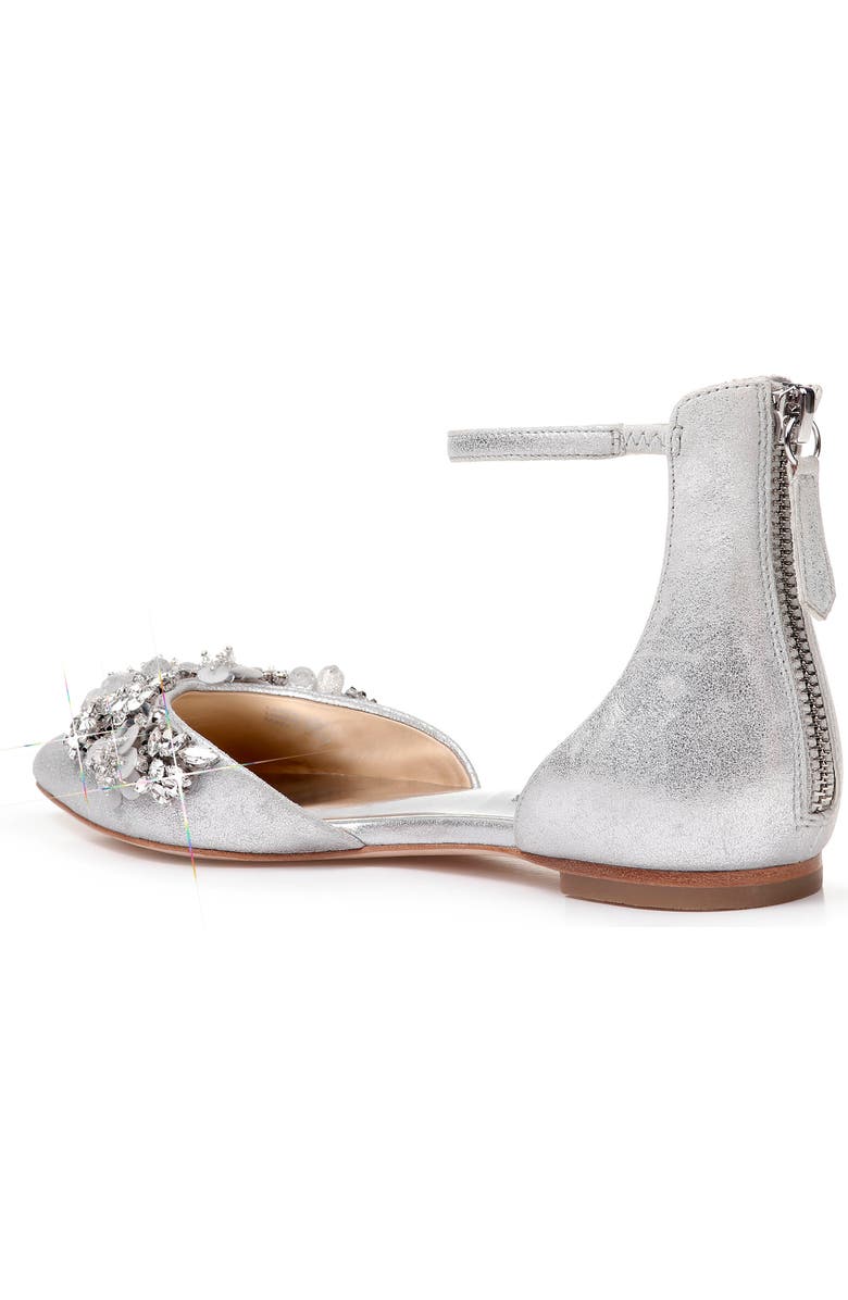 Badgley Mischka Collection Badgley Mischka Abby Ankle Strap Flat, Alternate, color,