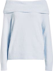 BP. Bouclé Off the Shoulder Sweater