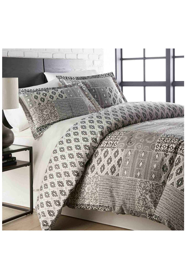 Luxury Premium Collection Oversized Comforter Set, Main, color, GLOBAL PATCH GREY