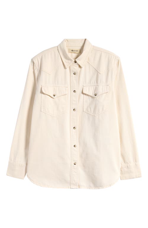 Madewell Denim Button-up Shirt In Vintage Ivory