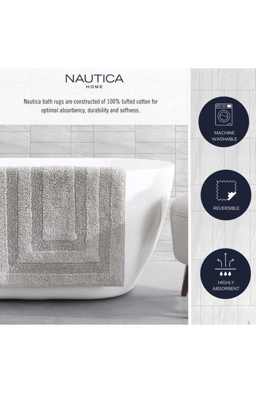 Nautica Micellar Reversible Bath Rug In Pebble Grey