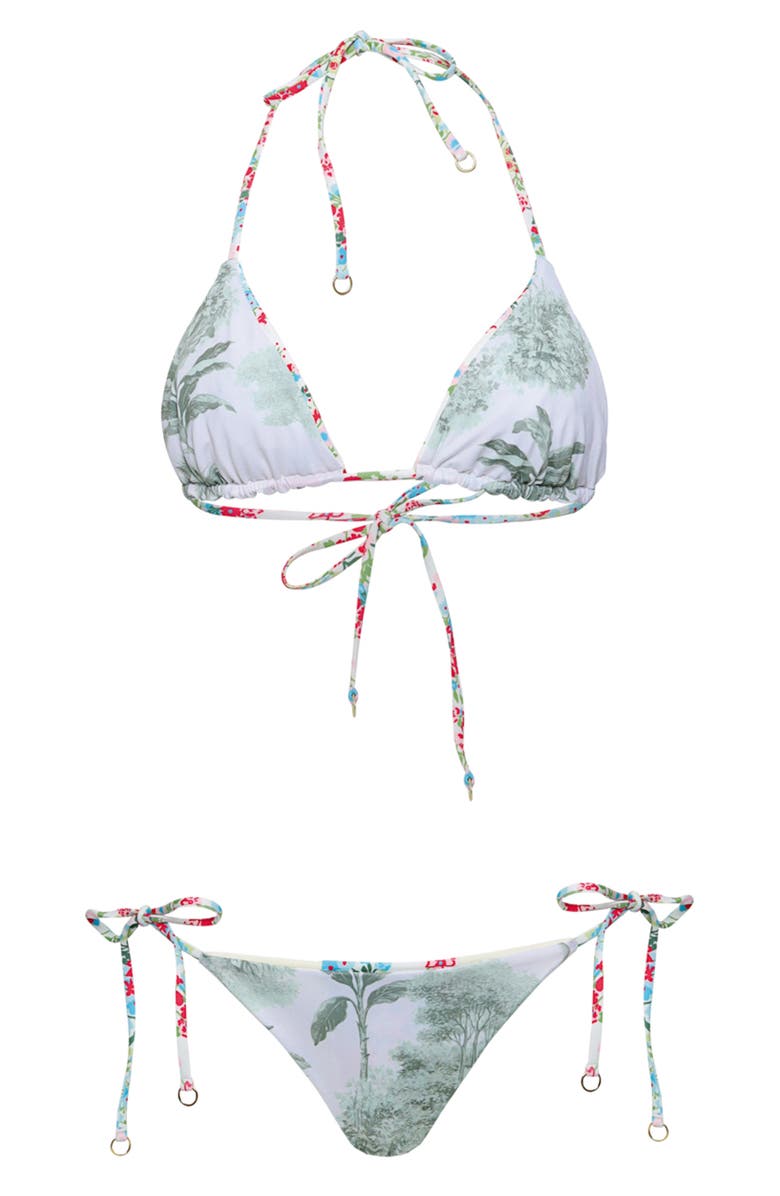 Maaji Alana Reversible Bikini Top, Alternate, color, Open White