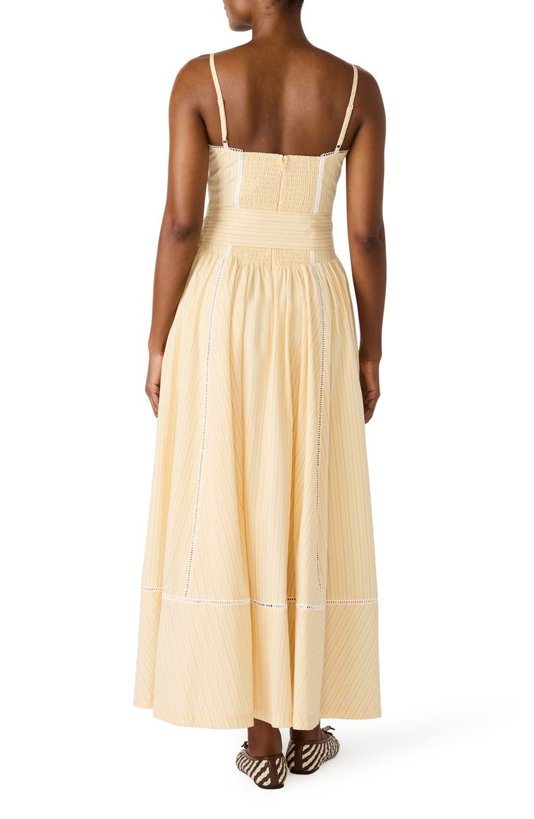 Steve Madden Emma Tie Waist Sleeveless Maxi Dress, Alternate, color, Pale Yellow