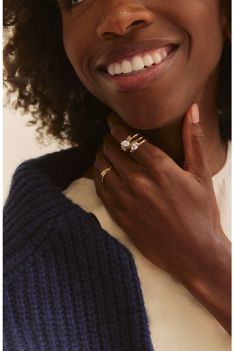 Angela Set of 3 Rings, Alternate, color, CLEAR