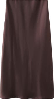 MANGO Satin Maxi Skirt